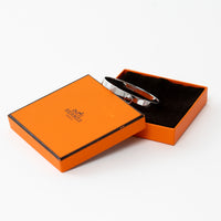 Hermes 18k White Gold Collier de Chien Bracelet Size SH within box