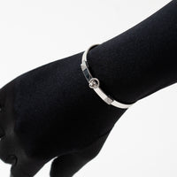 Hermes 18k White Gold with Diamonds Collier de Chien Bracelet Size SH
