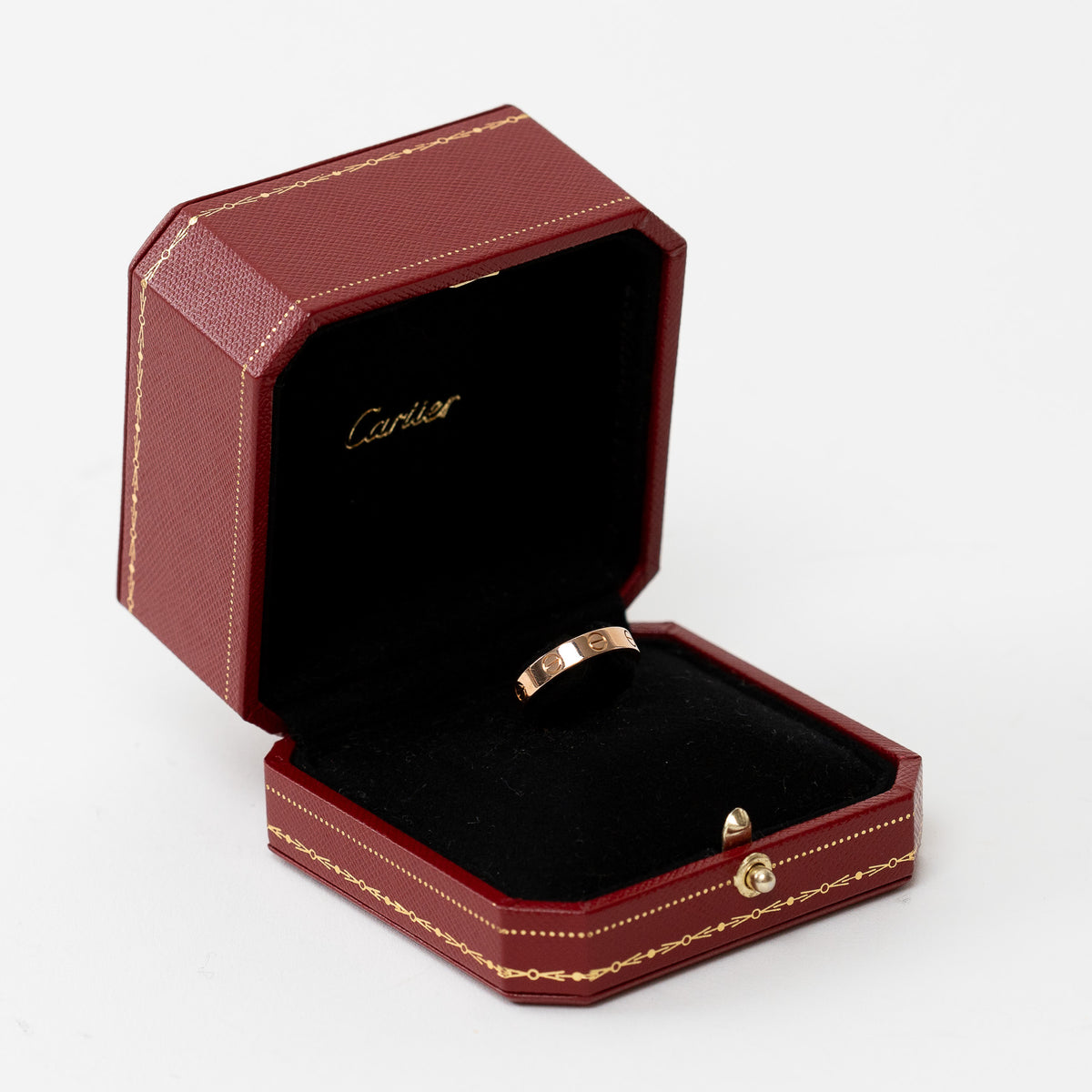 Cartier 18k Rose Gold Love Ring in box