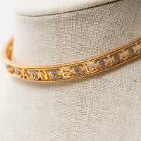Pre-Loved Chanel™ Gold Tone Embellished Crystal Choker Necklace