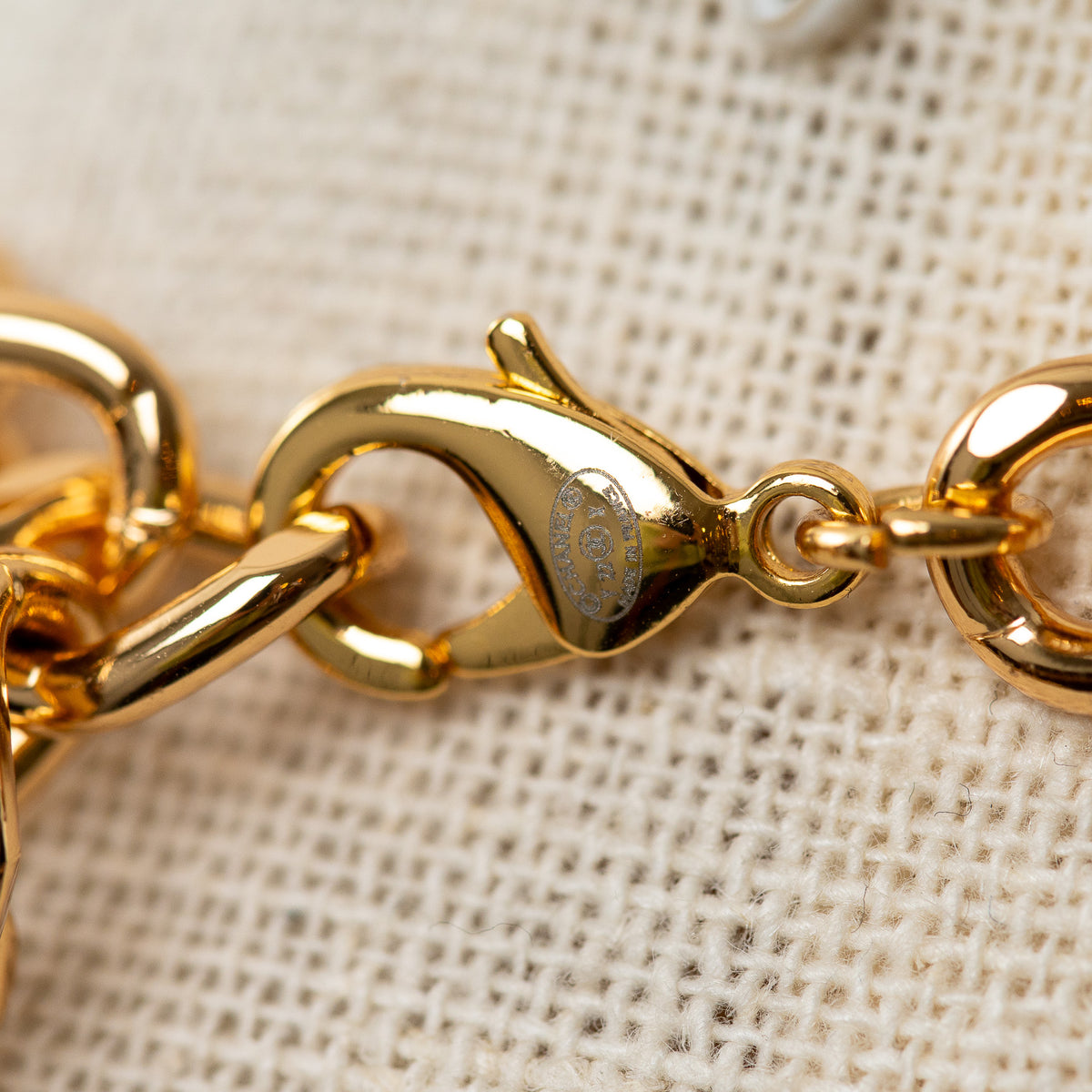 Pre-Loved Chanel™ Gold Tone Embellished Crystal Choker Necklace