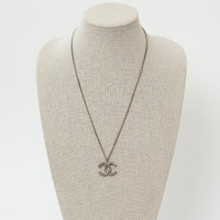 Pre-Loved Chanel™ Silver-Tone Crystal Embellished Pendant Necklace