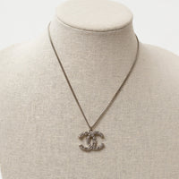 Pre-Loved Chanel™ Silver-Tone Crystal Embellished Pendant Necklace