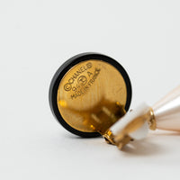 Pre-Loved Chanel™ Gold Logo Black Enamel Faux Pearl Drop Clip on Earrings