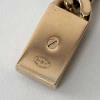 Pre-Loved Chanel™ Gold Tone Chain Crystal Embellished Logo Charm Earring