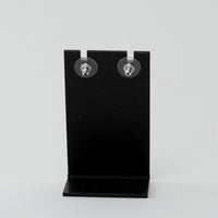 Pre-Loved Chanel™ Silver Tone Crystal Embellished Faux Pearl Drop Earrings