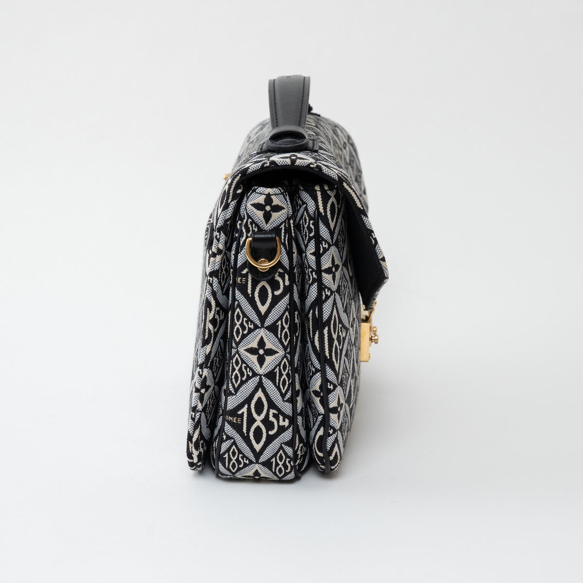 Louis Vuitton Grey and Black Canvas Jacquard 1985 MM Pochette Metis Handbag