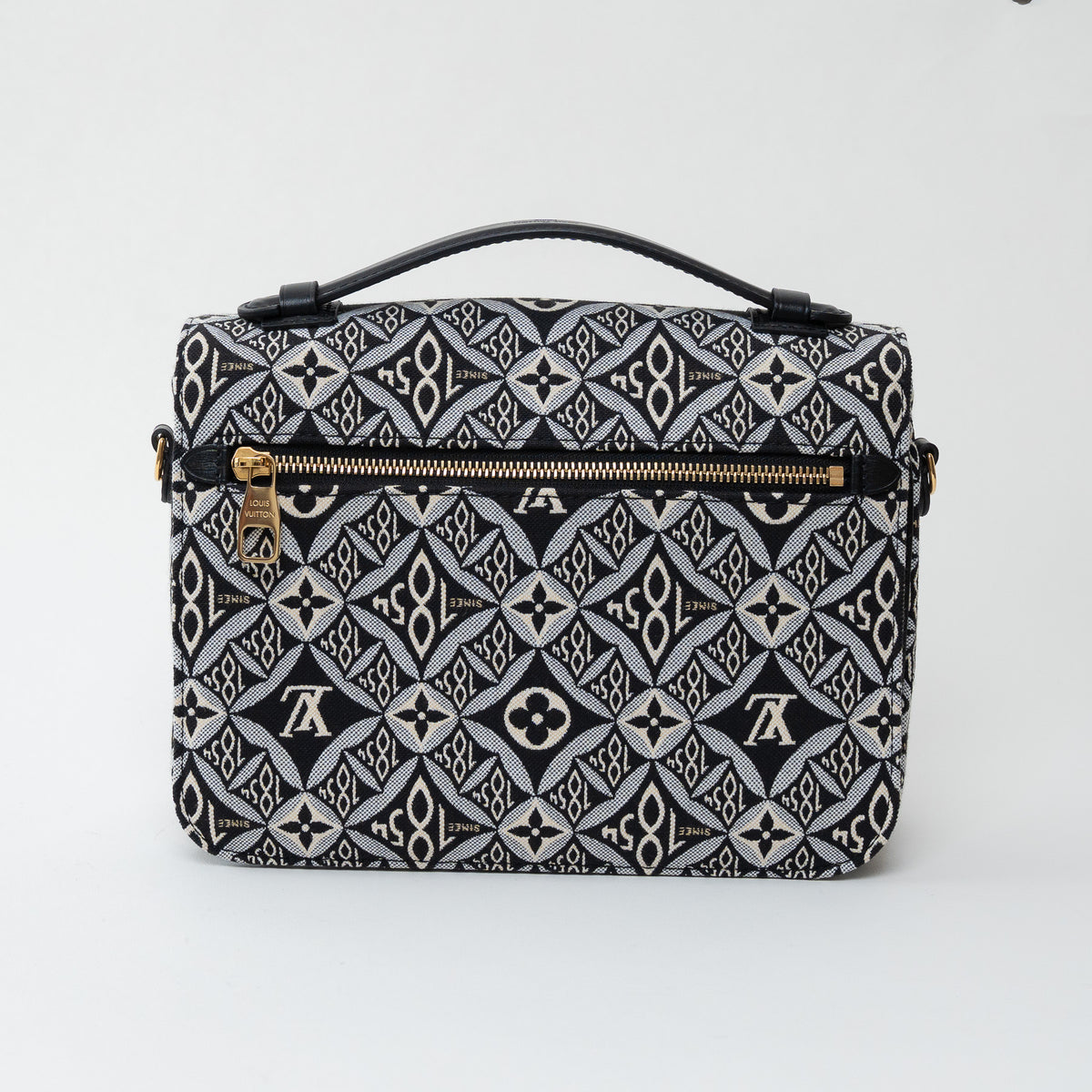 Louis Vuitton Grey and Black Canvas Jacquard 1985 MM Pochette Metis Handbag