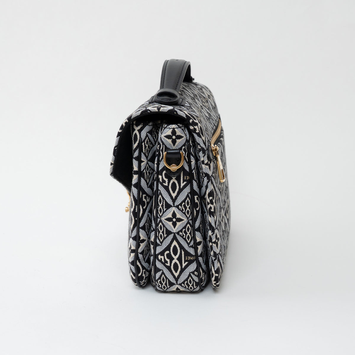 Louis Vuitton Grey and Black Canvas Jacquard 1985 MM Pochette Metis Handbag