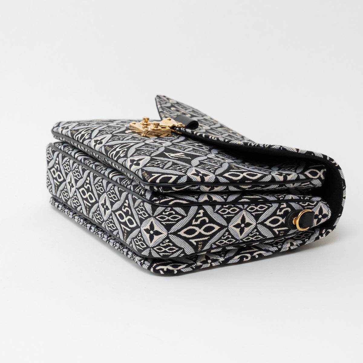 Louis Vuitton Grey and Black Canvas Jacquard 1985 MM Pochette Metis Handbag