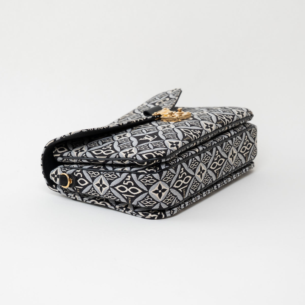 Louis Vuitton Grey and Black Canvas Jacquard 1985 MM Pochette Metis Handbag