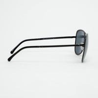 Pre-Loved Chanel™ Black Aviator Sunglasses