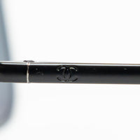 Pre-Loved Chanel™ Black Aviator Sunglasses