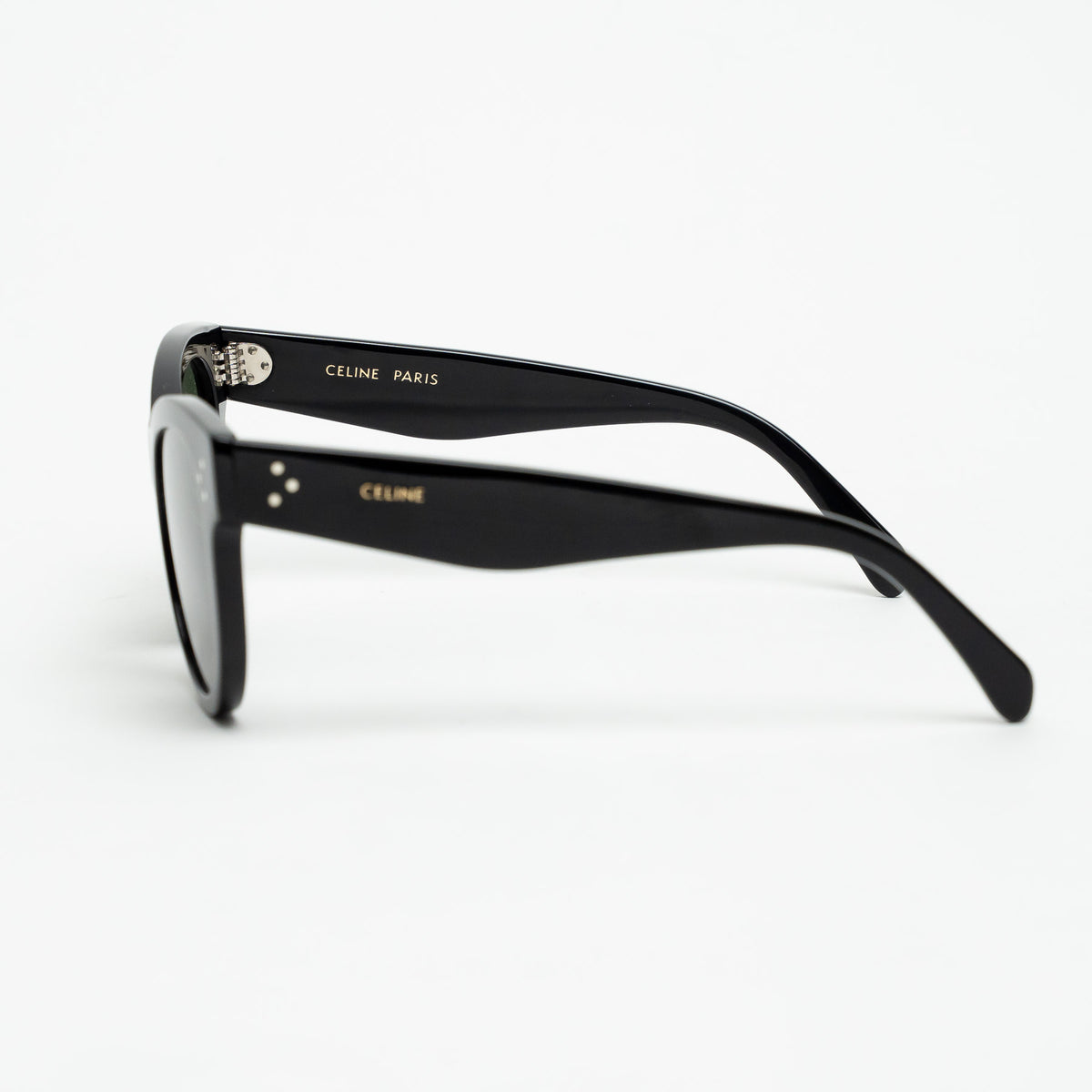 Celine Black Sunglasses with Tinted Lenses and Silver Details