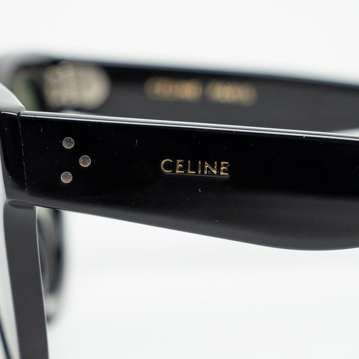 Celine Black Sunglasses with Tinted Lenses and Silver Details