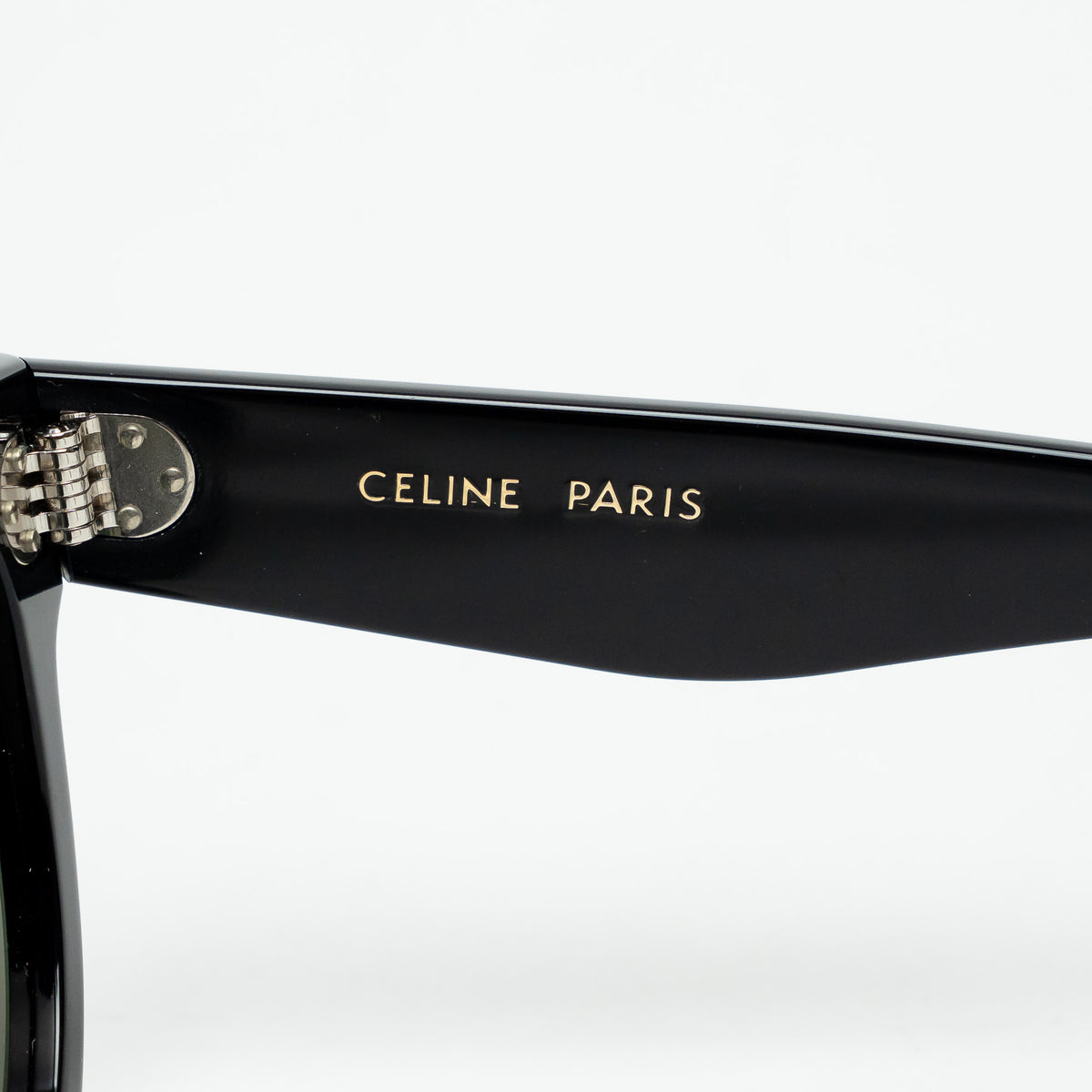 Celine Black Sunglasses with Tinted Lenses and Silver Details