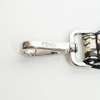 Fendi White and Black Python Leather Bag Strap