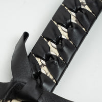 Fendi White and Black Python Leather Bag Strap