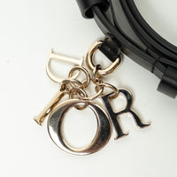 Dior Black Grained Leather Miss Dior Belt Size 90