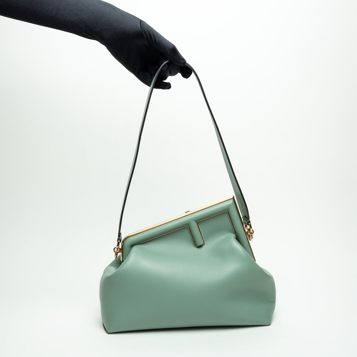 Fendi First Mint Green Nappa Leather Fendi First Bag Sz Medium