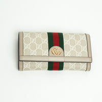 Gucci Light Grey GG Supreme Canvas Wallet on Chain