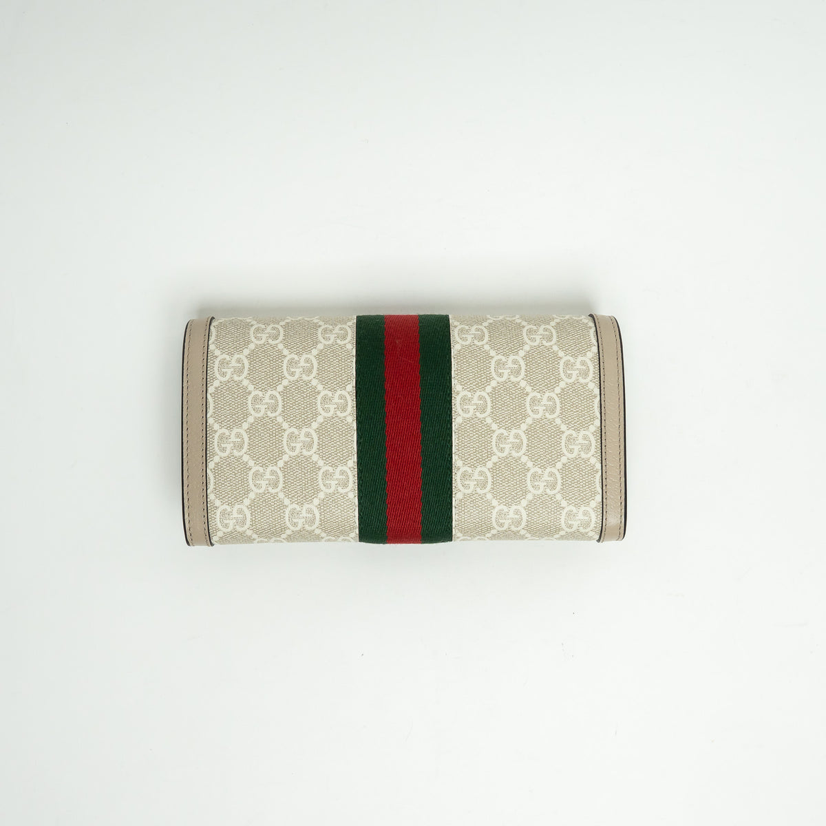 Gucci Light Grey GG Supreme Canvas Wallet on Chain