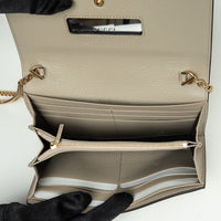 Gucci Light Grey GG Supreme Canvas Wallet on Chain