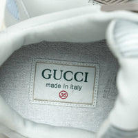 Gucci Light Blue Calfskin Leather Jones Sneakers Size 36