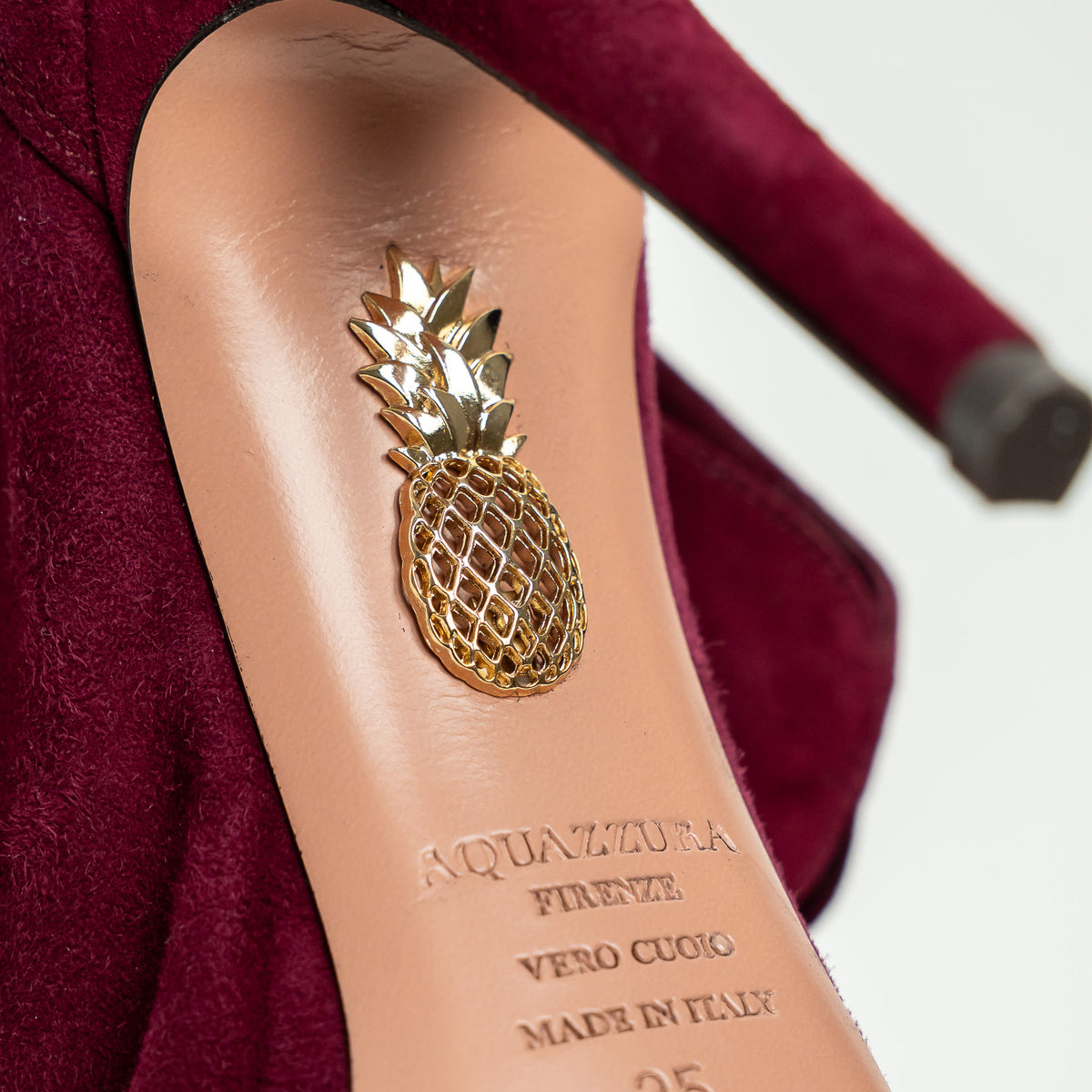 Aquazzura Wine Suede Cut Out Boots Size 35