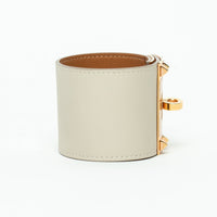 Hermes Ivory Swift Leather Kelly Dog Bracelet