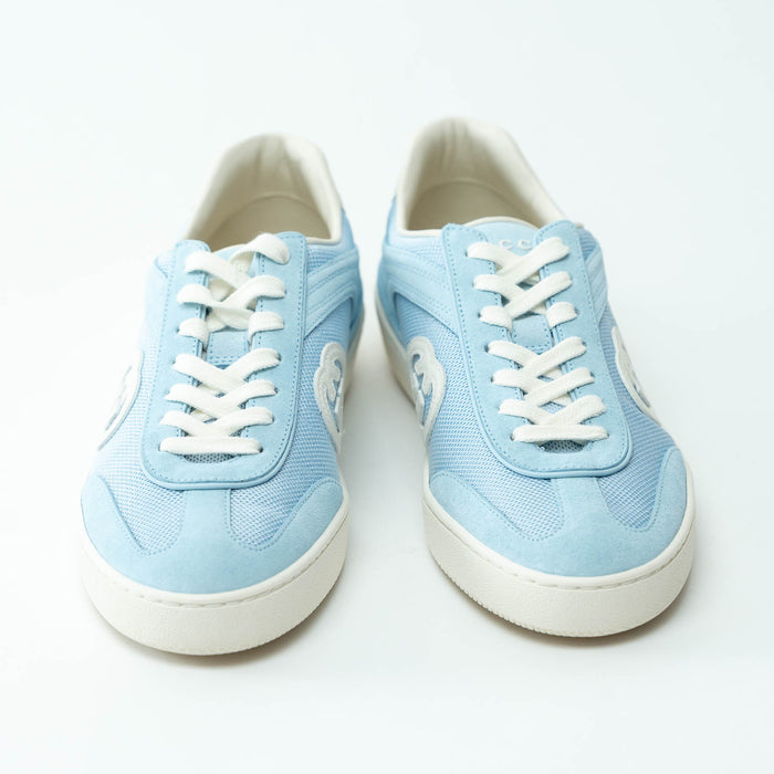 Gucci Baby Blue Mesh/Suede Low-Top Sneakers Size 39 & 39.5
