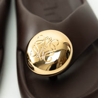 Loewe Brown and Gold Foam Pebble Sandals Size 37