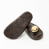 Loewe Brown and Gold Foam Pebble Sandals Size 37