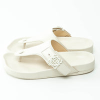 Loewe White Leather Sandals Size 39