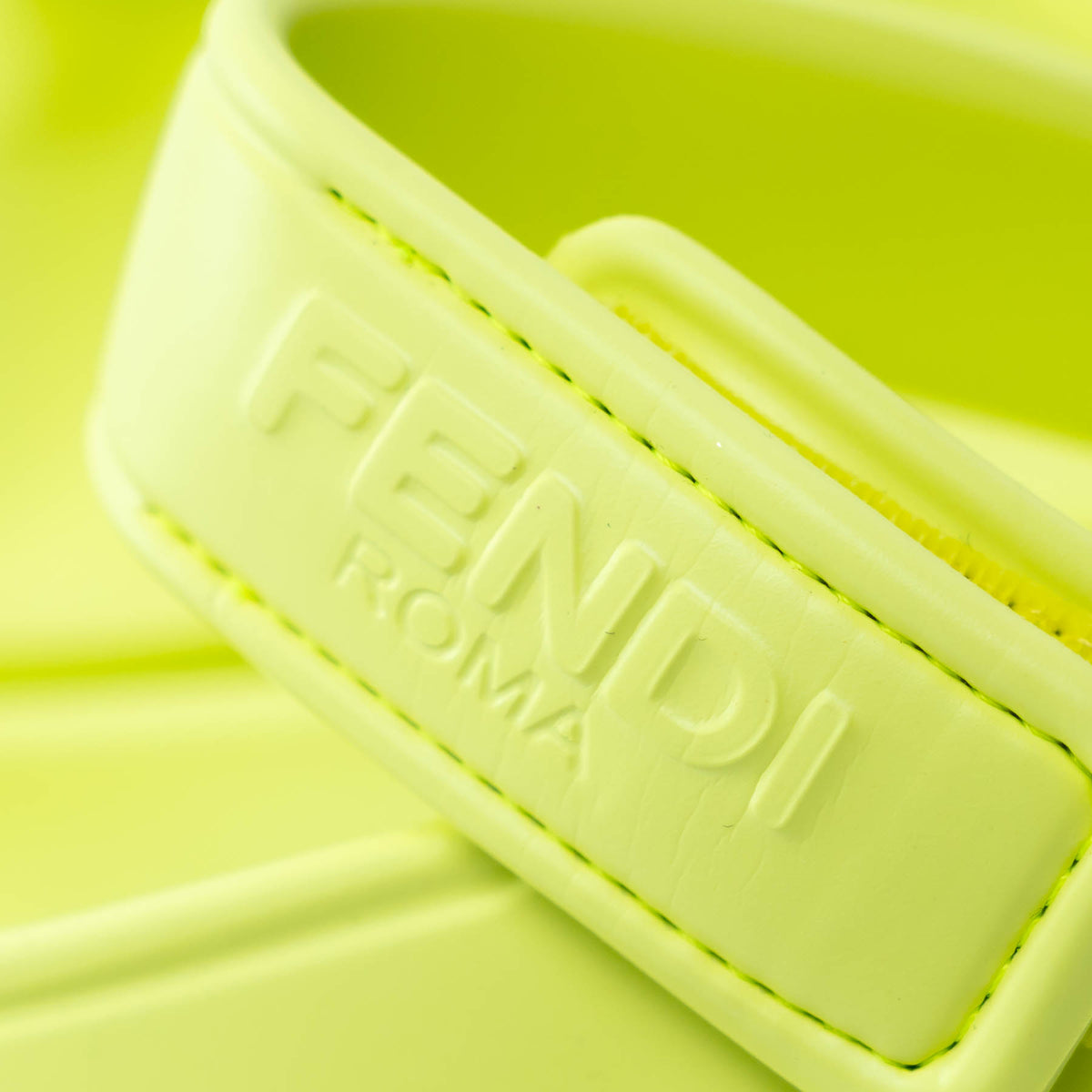 Fendi Neon Yellow/Green Velcro Sandals Size 39