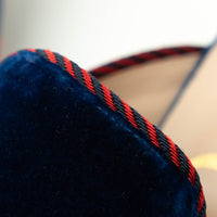 Gucci Blue Velvet Mules with Crystal Embellished Heel Size 38