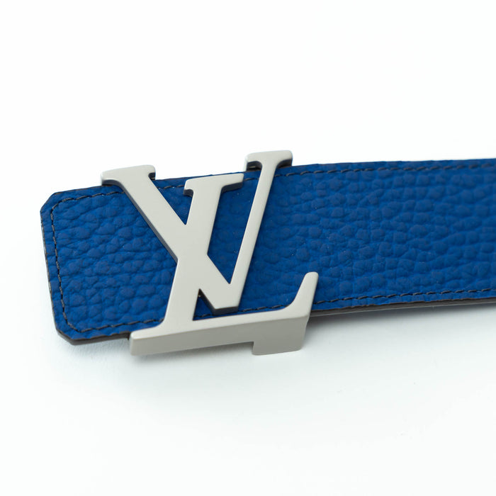 Louis Vuitton Blue Taurillon Leather LV Initiales Belt Size 95