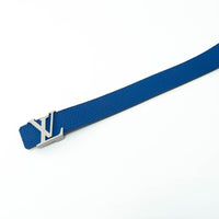 Louis Vuitton Blue Taurillon Leather LV Initiales Belt Size 95