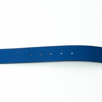Louis Vuitton Blue Taurillon Leather LV Initiales Belt Size 95