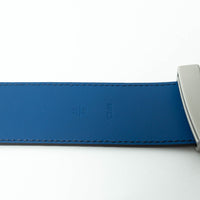 Louis Vuitton Blue Taurillon Leather LV Initiales Belt Size 95