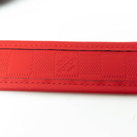 Louis Vuitton Red Damier Infini Leather Print Belt Size 95/38