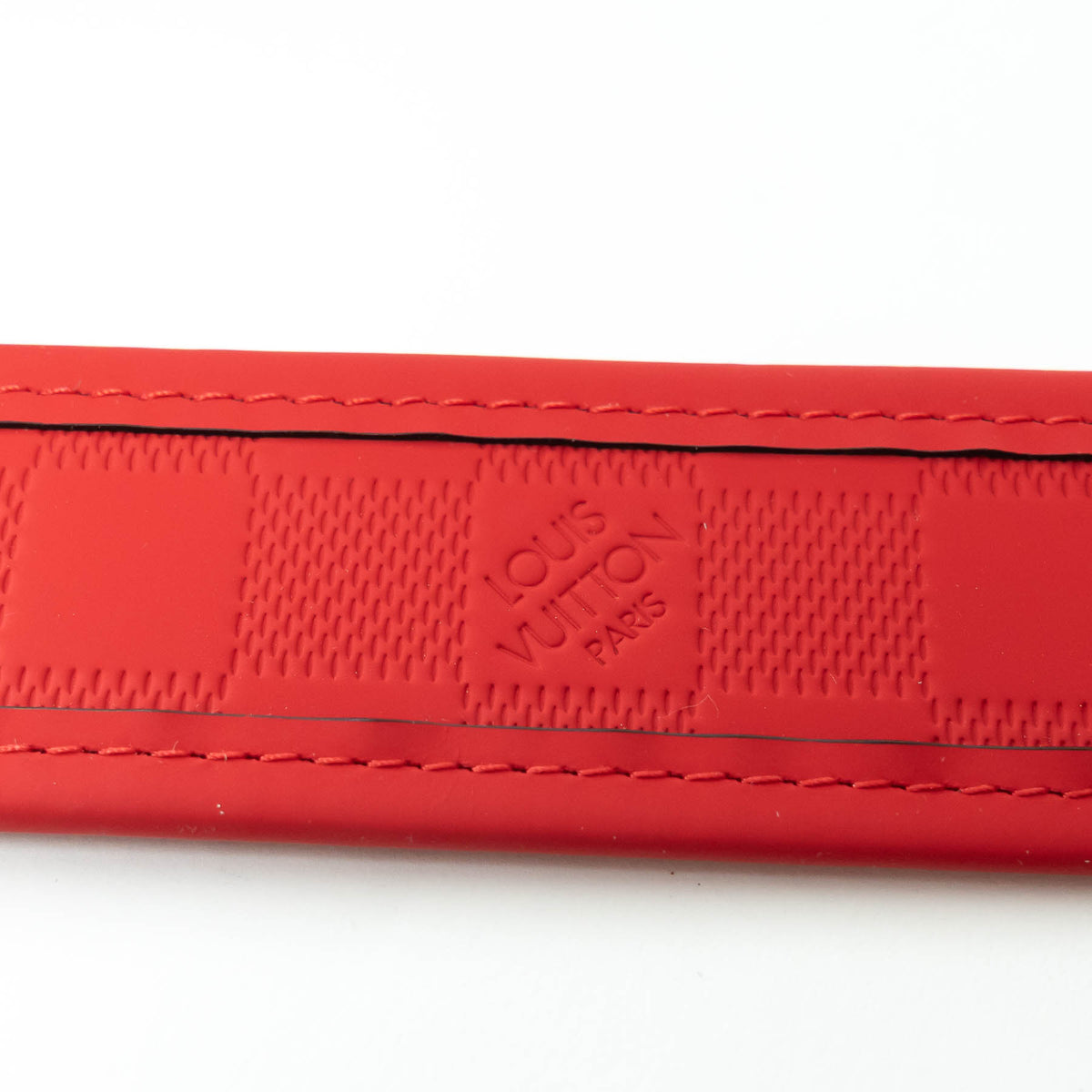 Louis Vuitton Red Damier Infini Leather Print Belt Size 95/38