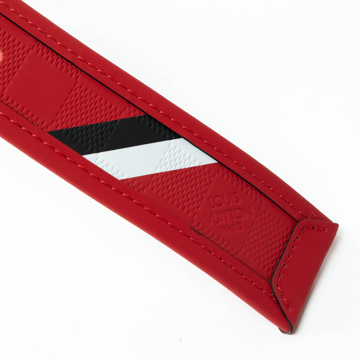 Louis Vuitton Red Damier Infini Leather Print Belt Size 95/38