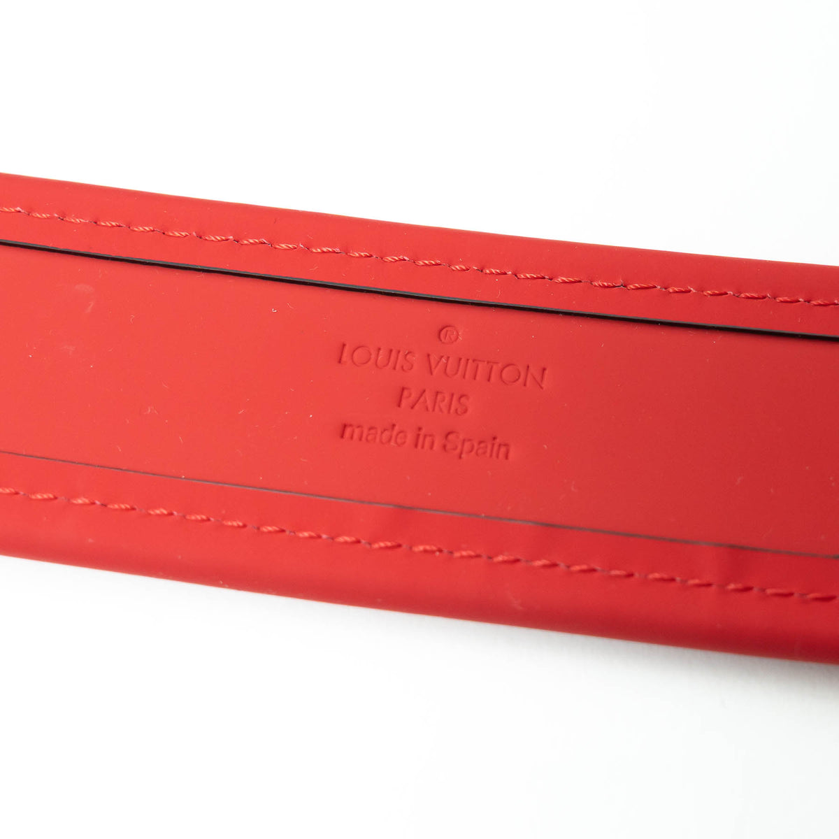 Louis Vuitton Red Damier Infini Leather Print Belt Size 95/38