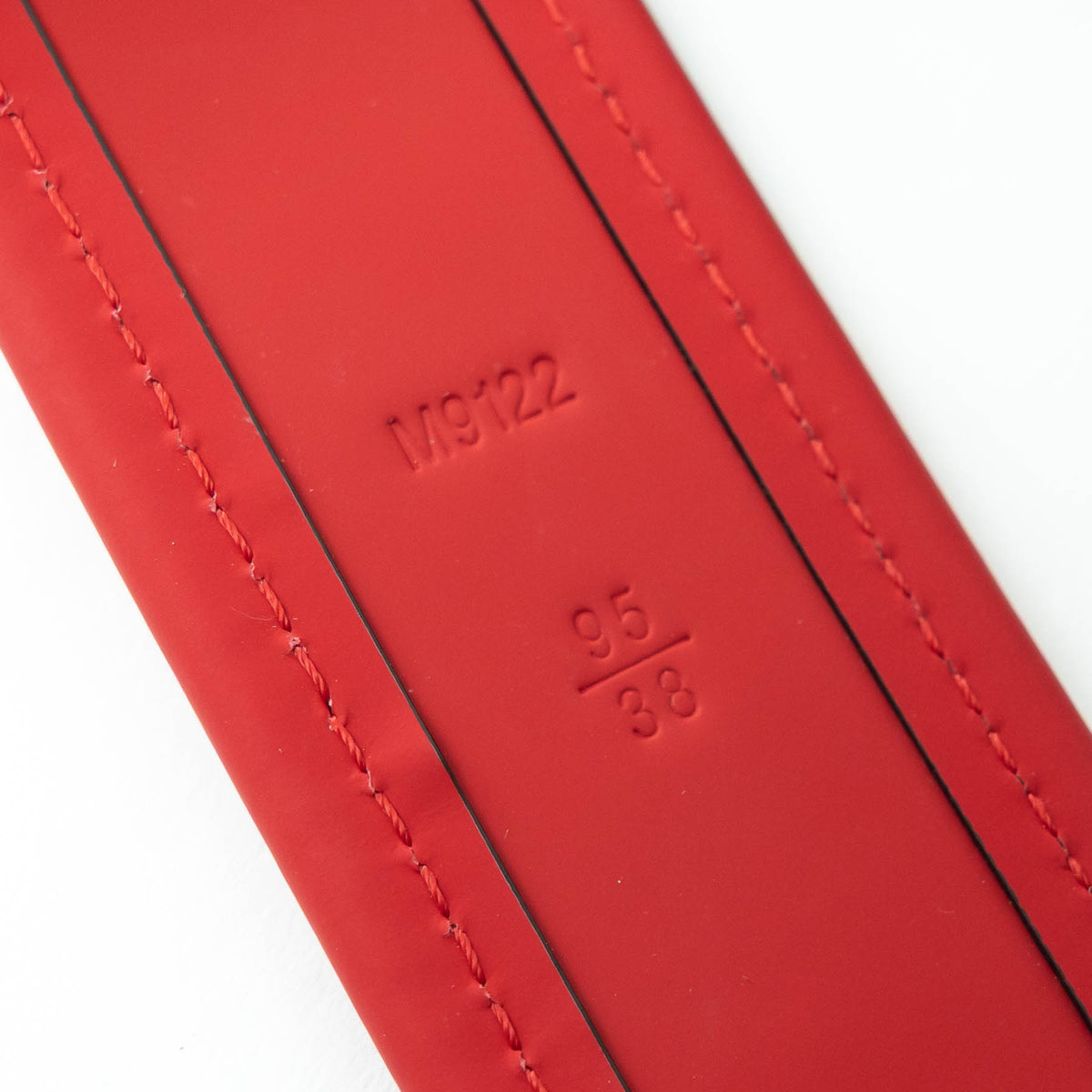 Louis Vuitton Red Damier Infini Leather Print Belt Size 95/38