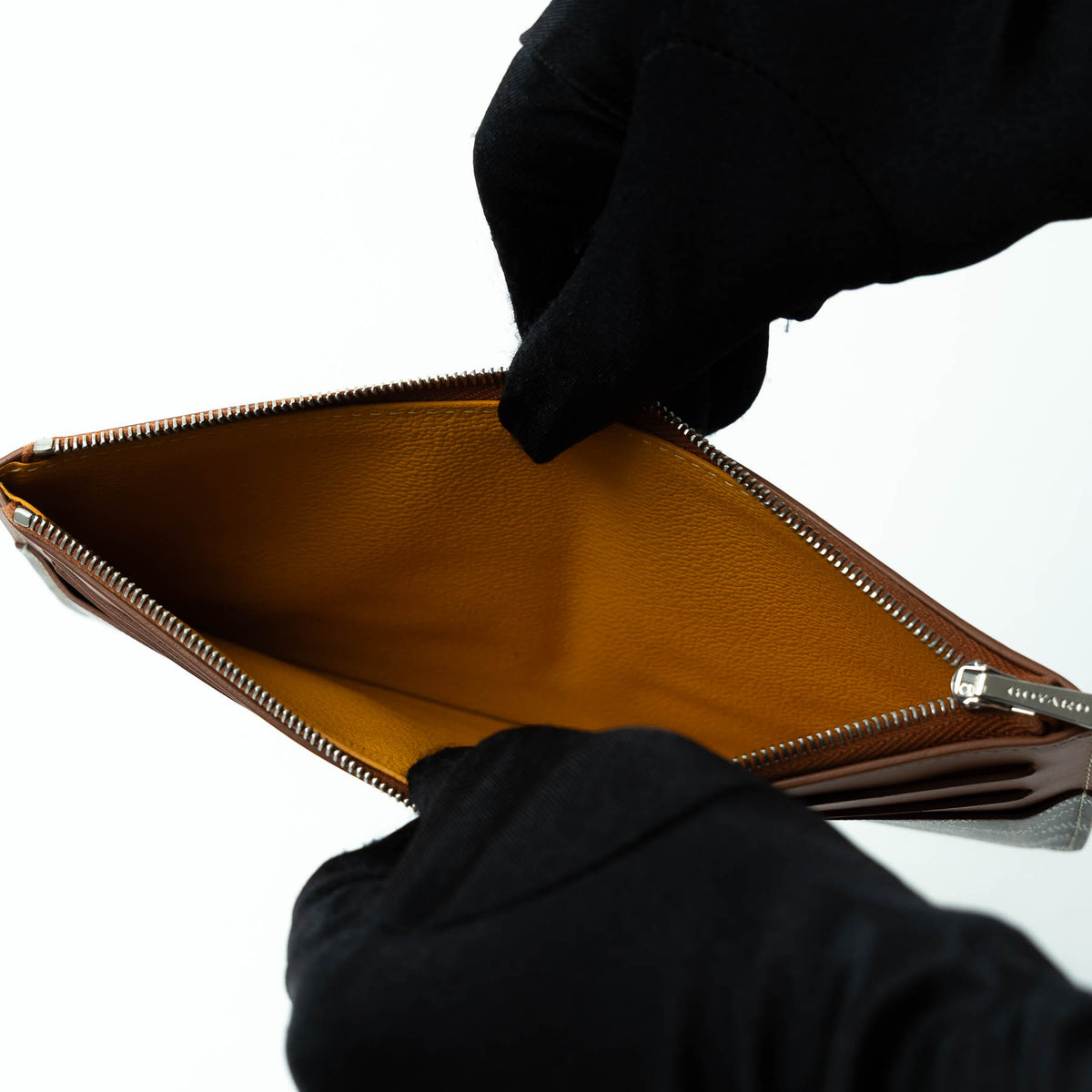 Goyard Black and Tan Goyardine Insert Louise Cardholder