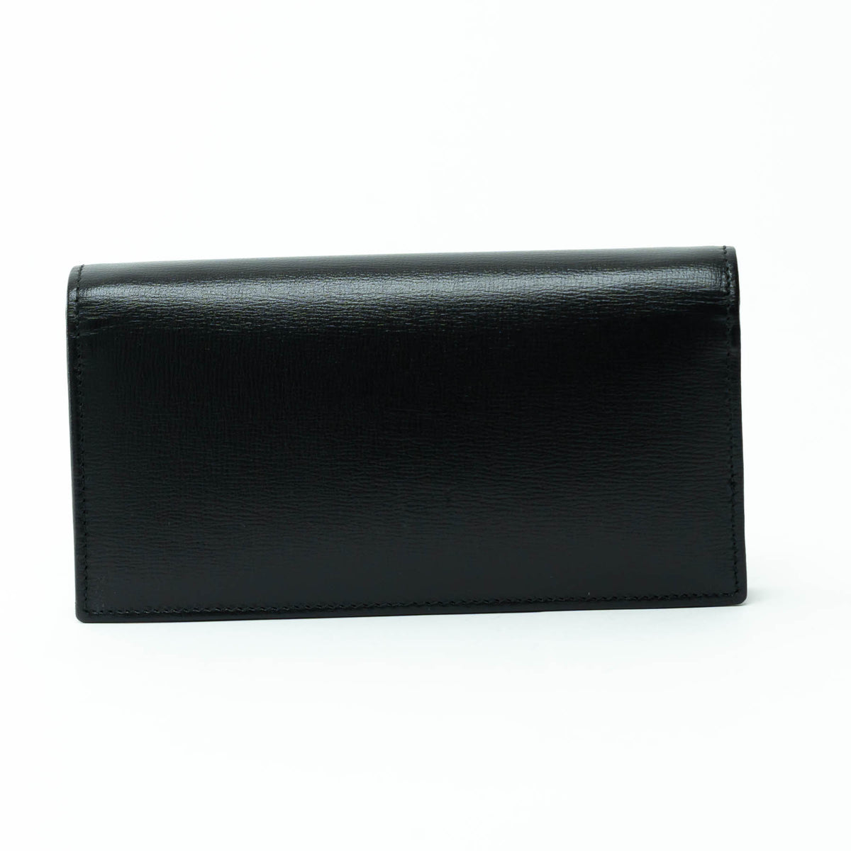 Gucci Black Grained Leather Horsebit 1955 Wallet on Chain