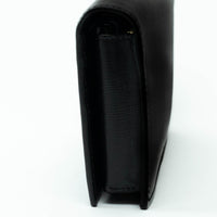 Gucci Black Grained Leather Horsebit 1955 Wallet on Chain