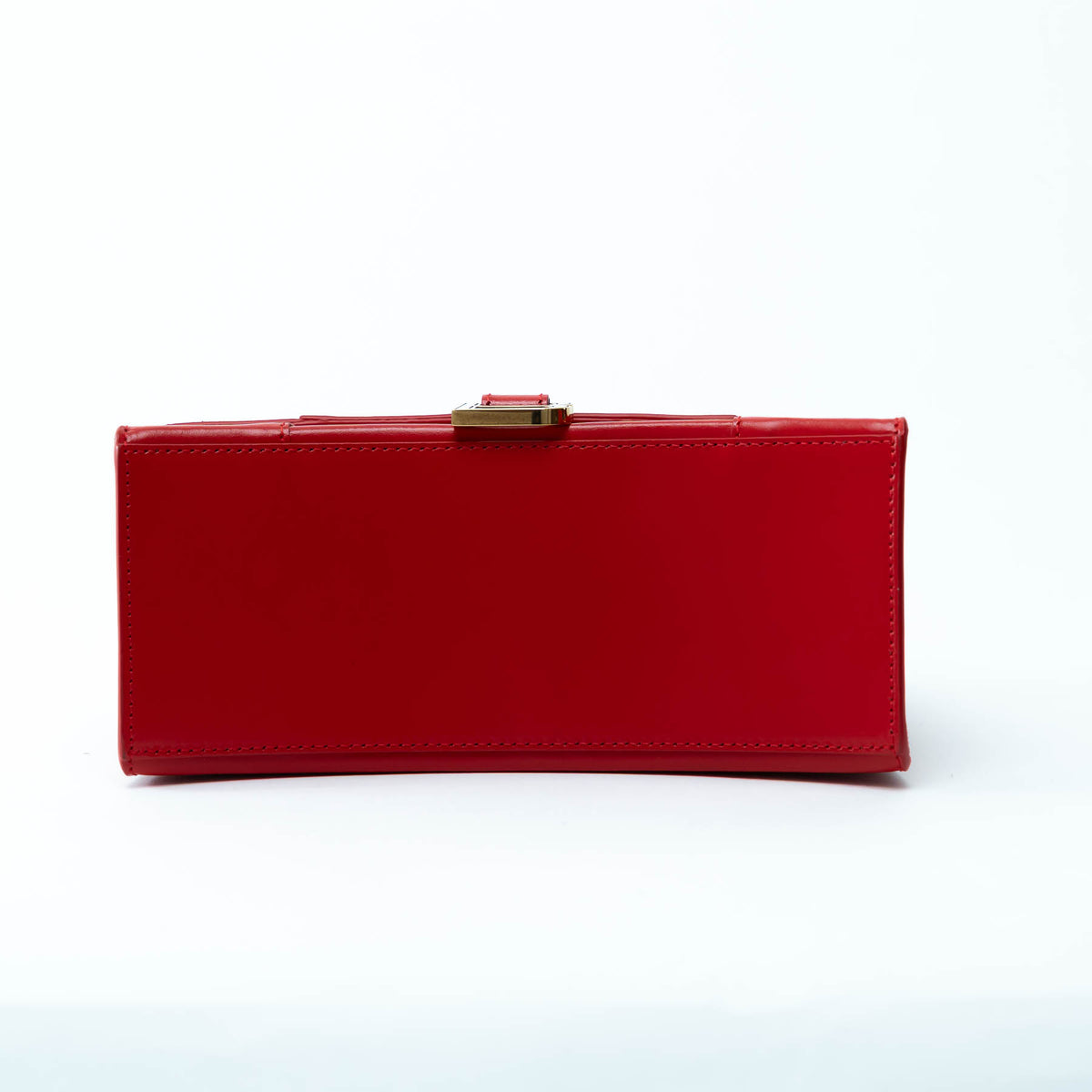 Balenciaga Red Shiny Box Calfskin Leather Small Hourglass Handbag