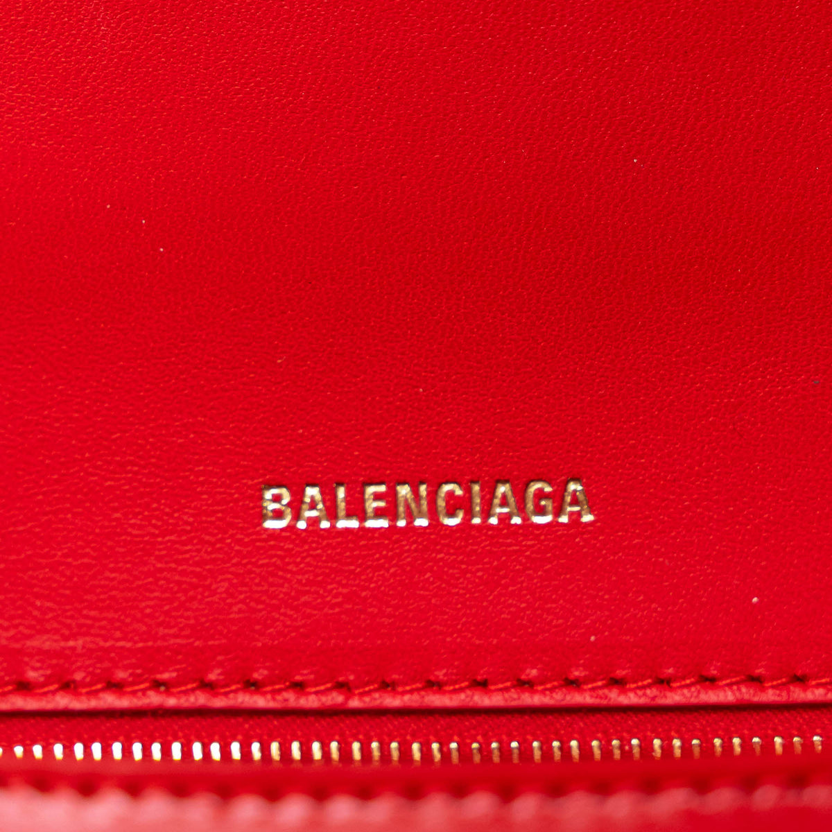 Balenciaga Red Shiny Box Calfskin Leather Small Hourglass Handbag